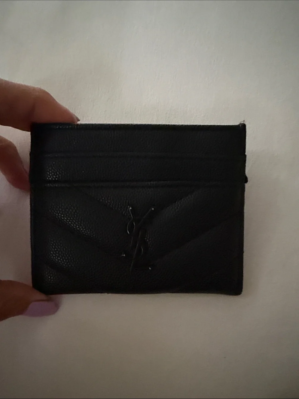 Fashion Bug Black Quilted Card Holder with Logo Detail